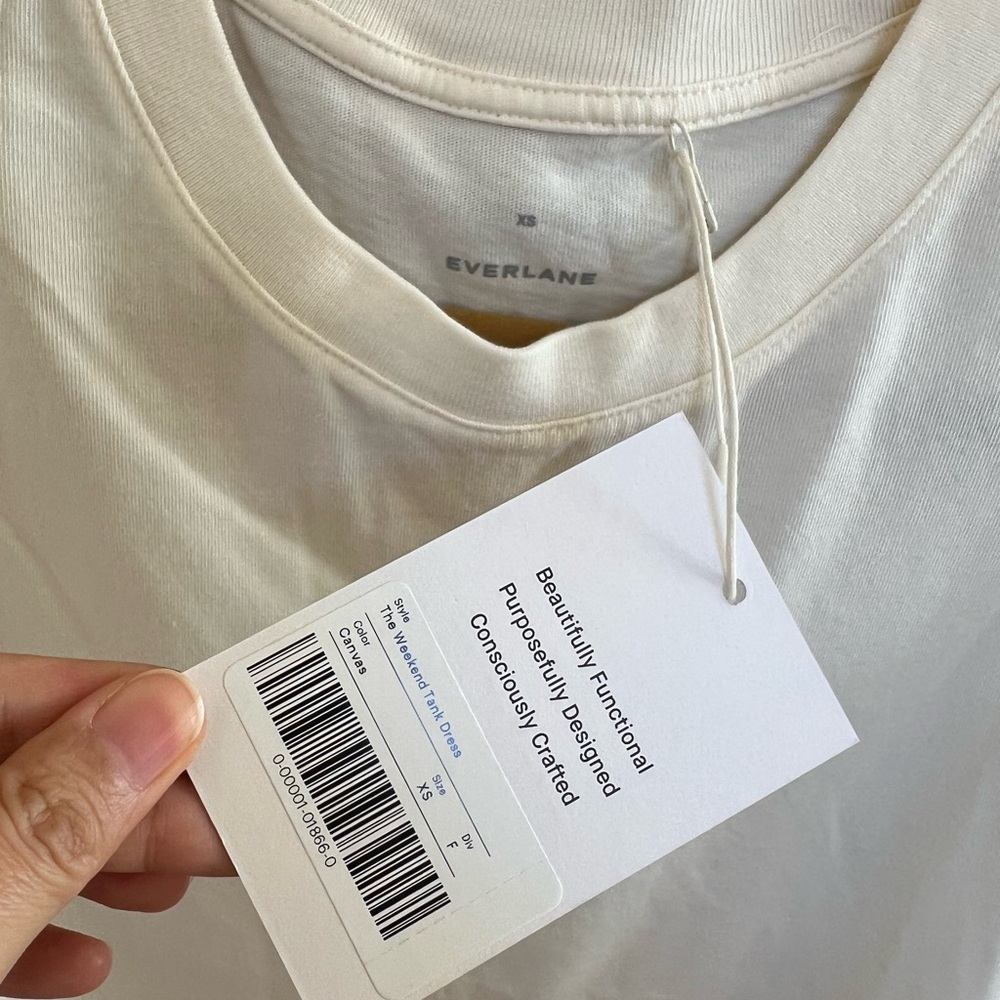 Everlane The Weekend Tank Dress Black + Canvas Set - Picture 5 of 7